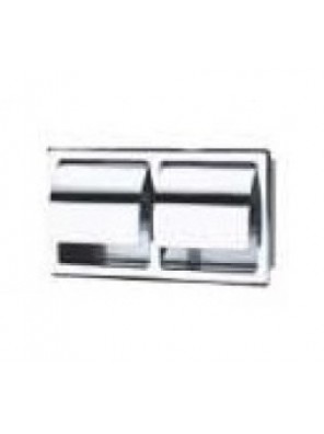 BARENO S/S Semi Recessed Double Paper Holder SRPH-02-H 