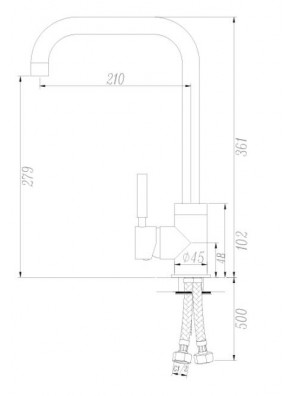 BARENO PLUS Single Lever Sink Mixer-ST-180-LSP 