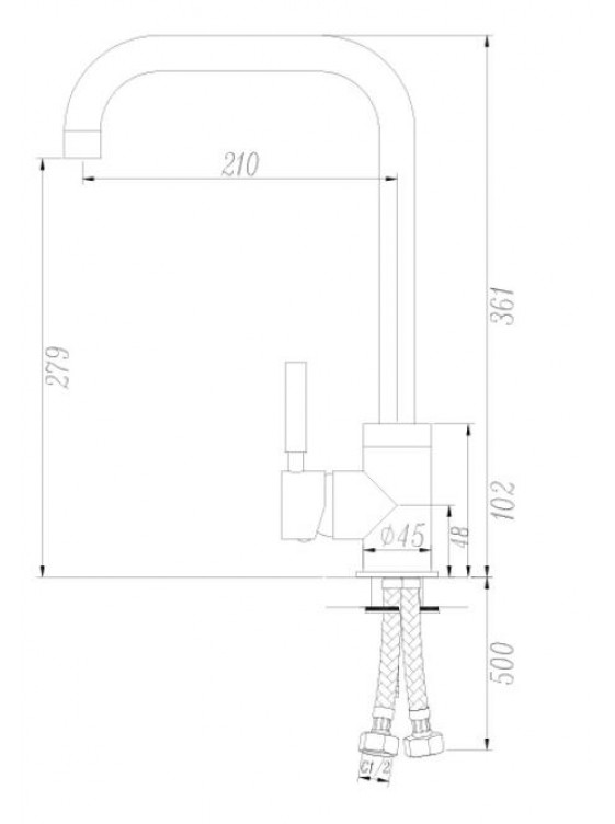 BARENO PLUS Single Lever Sink Mixer-ST-180-LSP 