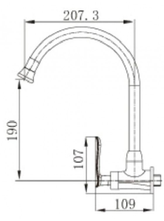 BARENO PLUS Wall Sink Tap WST-1011-09 