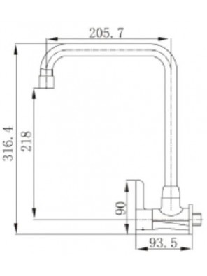 BARENO PLUS Wall Sink Tap WST-1011-11