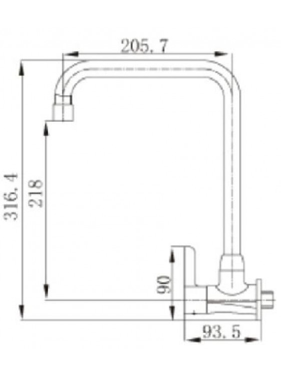 BARENO PLUS Wall Sink Tap WST-1011-11