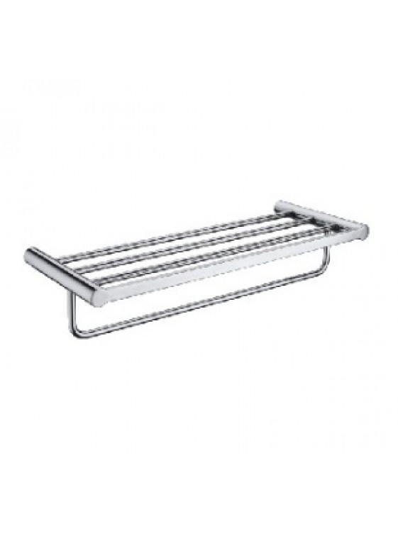 BARENO BA8000 -S/S 750mm Double Towel Shelf (Polish)-BA8010