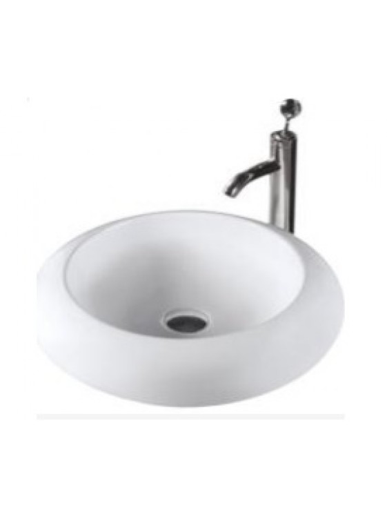 BARENO Round Counter Top Basin (White) K64 