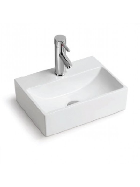 BARENO Wall Hung Basin Size: 400x300x120mm (White) W3001 BARENO Wall Hung Basin Size: 400x300x120mm (White) W3001