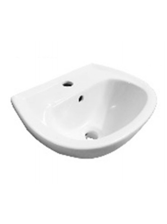 BARENO Wall Hung Basin Size: 455x325x180mm (White) W3003 