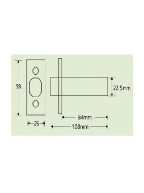 GERE  Brass Latch-Dead Latch M11-Antique Copper Gla60/70mm