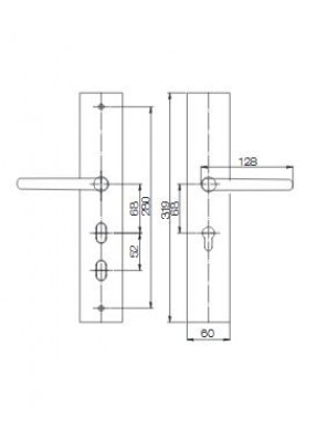 GERE  Function Leverset W Safety Bolt Ent M26D-Satin Gl8407 