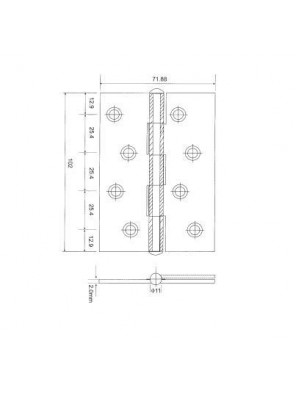 GERE  Sus 304 S. Steel Hinges With Bearing M26D-Satin Chrome
