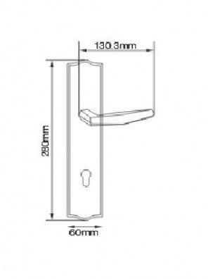 GERE  Function Leverset Left Hand M26D-Satin Chrome GL1531 