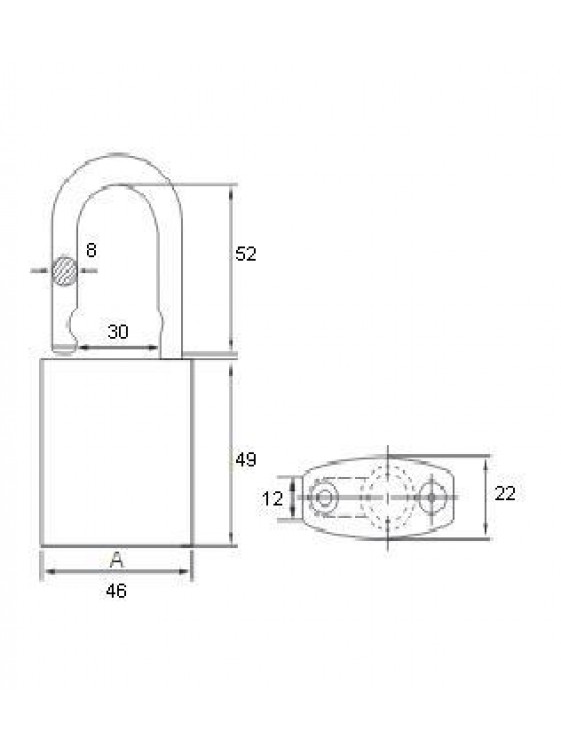 GERE CL55 - 45mm Sus 304 Padlock (2nos/set W K/Alike) CL55452KA