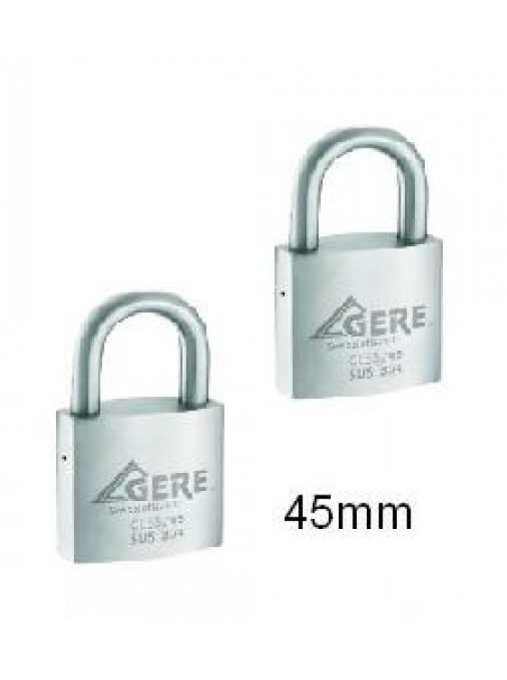 GERE CL55 - 45mm Sus 304 Padlock (2nos/set W K/Alike) CL55452KA