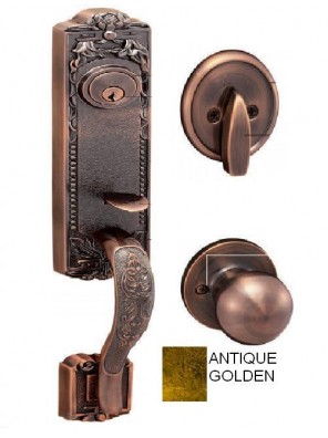GERE  Solid Brass Handleset Dummy M2-Antique Golden G29005