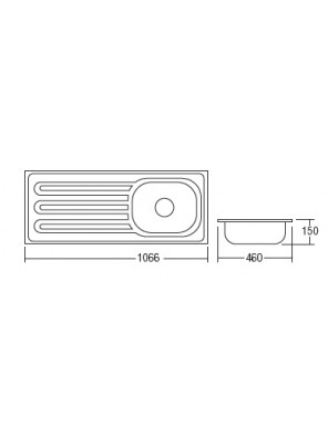 HEAD S/S Kitchen Sink With 100mm Waste HDKS-106465A HEAD S/S Kitchen Sink With 100mm Waste HDKS-106465A