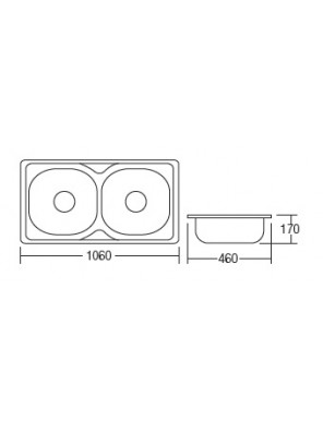 HEAD S/S Kitchen Sink With 100mm Waste HDKS-1710646 HEAD S/S Kitchen Sink With 100mm Waste HDKS-1710646
