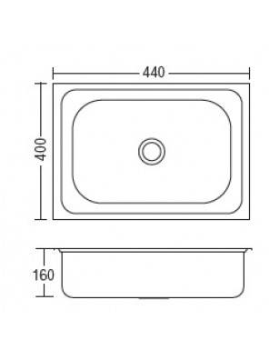 HEAD S/S Kitchen Sink With 100mm Waste HDKS-4540 HEAD S/S Kitchen Sink With 100mm Waste HDKS-4540