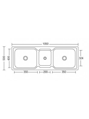 HEAD S/S Kitchen Sink With 100mm Waste HDKS-10550A HEAD S/S Kitchen Sink With 100mm Waste HDKS-10550A