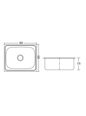 HEAD S/S Kitchen Sink With 100mm Waste HDKS-176048 HEAD S/S Kitchen Sink With 100mm Waste HDKS-176048