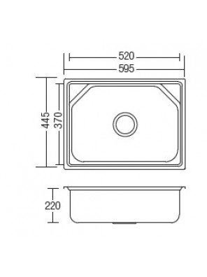 HEAD S/S Kitchen Sink With 100nn Waste HDKS-6045 HEAD S/S Kitchen Sink With 100nn Waste HDKS-6045