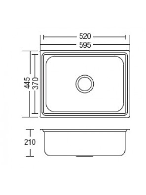 HEAD S/S Kitchen Sink With 100mm waste HDKS-6045F HEAD S/S Kitchen Sink With 100mm waste HDKS-6045F