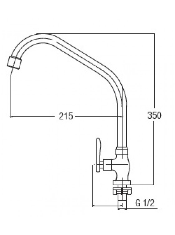 HEAD Zinc Die Cast Chrome Kitchen Pillar Sink Tap HDFC-6602A HEAD Zinc Die Cast Chrome Kitchen Pillar Sink Tap HDFC-6602A
