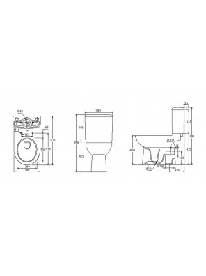 JOHNSON SUISSE Celico HO 6/3L C/Coupled WC WBSECB102WW JOHNSON SUISSE Celico HO 6/3L C/Coupled WC WBSECB102WW