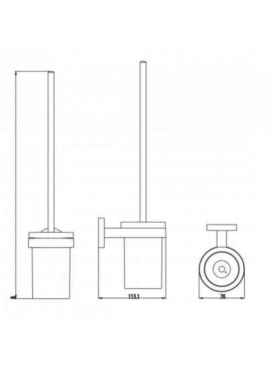 Johnson Suisse Trendy Series Toilet Brush WBBA1000269CP Johnson Suisse Trendy Series Toilet Brush WBBA1000269CP