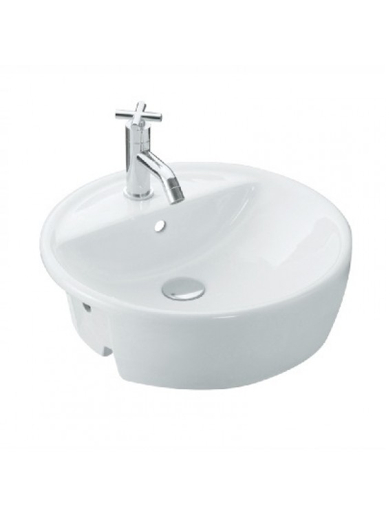 Johnson Suisse BASEL Semi-Recessed Basin (White) WBAABA201WW Johnson Suisse BASEL Semi-Recessed Basin (White) WBAABA201WW