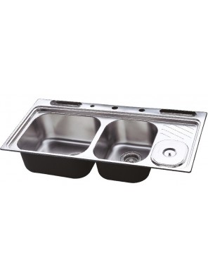 BARENO S/S 304 Sink-1-1/2 Bowl cw full acc. (w/o tap) 2104FY BARENO S/S 304 Sink-1-1/2 Bowl cw full acc. (w/o tap) 2104FY