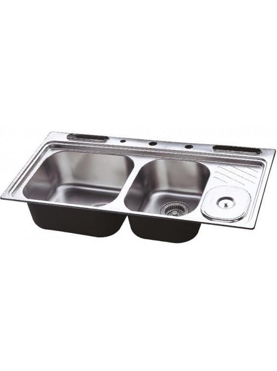 BARENO S/S 304 Sink-1-1/2 Bowl cw full acc. (w/o tap) 2104FY BARENO S/S 304 Sink-1-1/2 Bowl cw full acc. (w/o tap) 2104FY