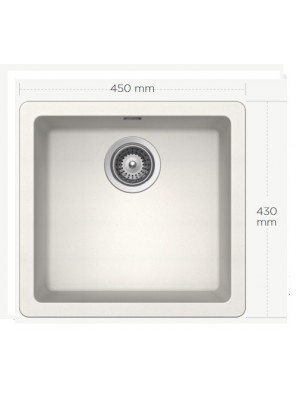 BARENO SOHO N-100S (POLARIS) 1 Bowl Cristadur Granite Sink