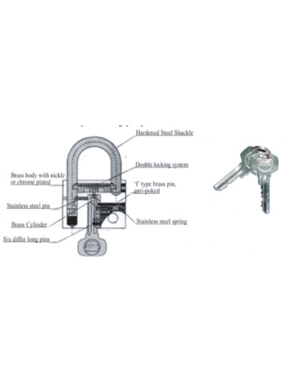 MECO 50MM X 3 Key Alike Brass Padlocks M120-503 