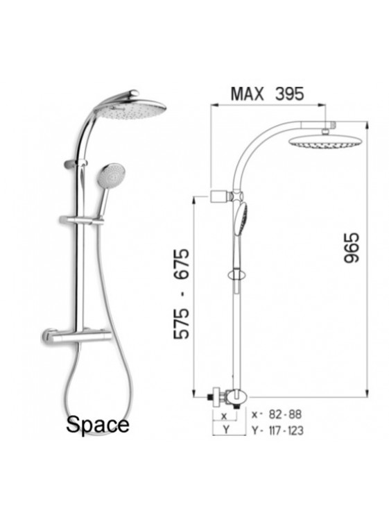 NIKLES Thermostatic Shower Sys. Space (A63TH.23.082.05N) NIKLES Thermostatic Shower Sys. Space (A63TH.23.082.05N)