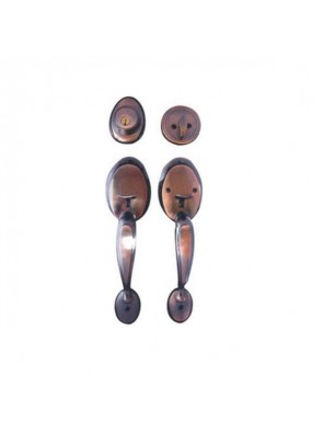 YALE Entrance Handleset (Antique Cooper)-DH5588-US11 