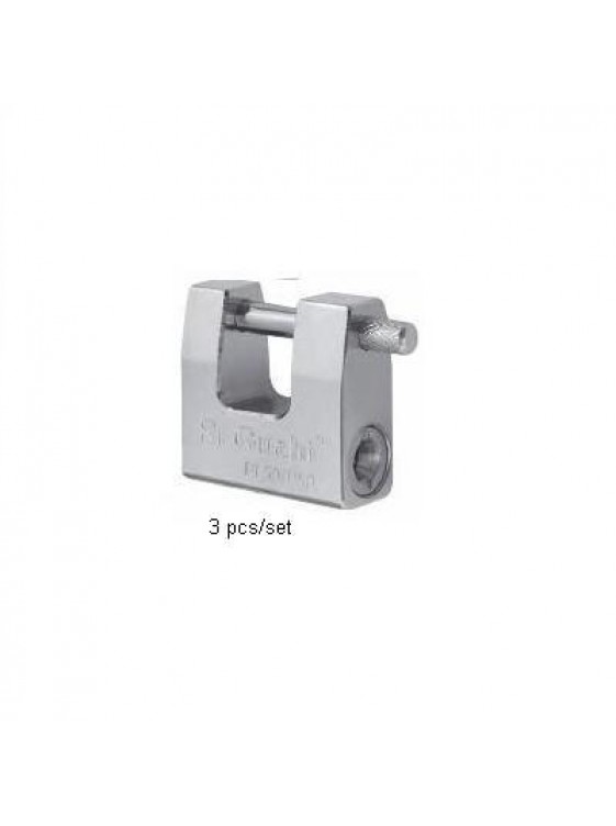 St.Guchi 60mm X 3Pc K/Alike C.P H.Steel Padlock SGPL-300/603