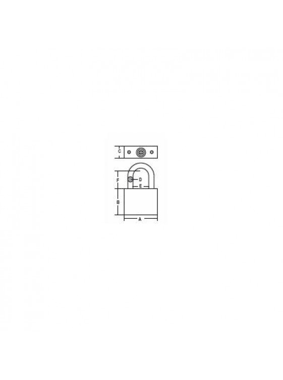 St.Guchi 40mm Stainless Steel Shackle Padlock SGPL-870/401 