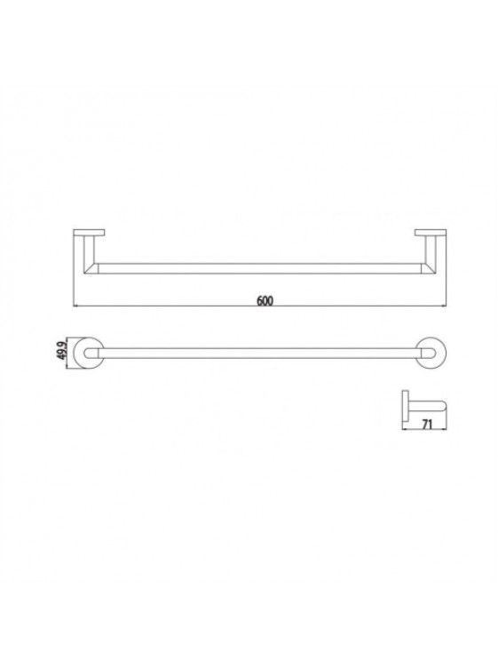 JOHNSON SUISSE Trendy 60cm Towel Rail WBBA1000265CP JOHNSON SUISSE Trendy 60cm Towel Rail WBBA1000265CP