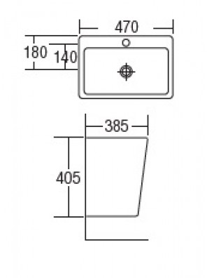 ZELLA Wall Hung Basin (White) L-701 ZELLA Wall Hung Basin (White) L-701