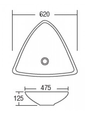 ZELLA Table Top Basin (White) L-433 ZELLA Table Top Basin (White) L-433