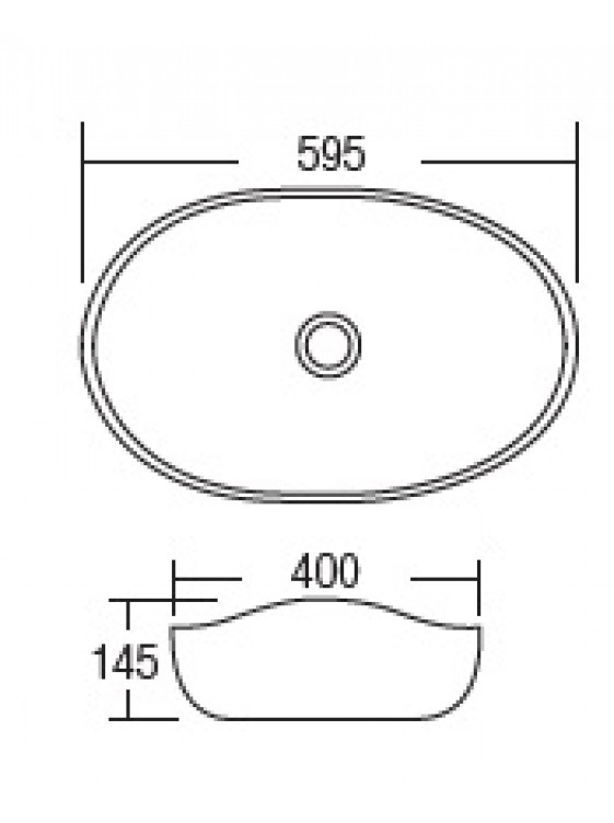 ZELLA Table Top Basin (White) L-434 ZELLA Table Top Basin (White) L-434
