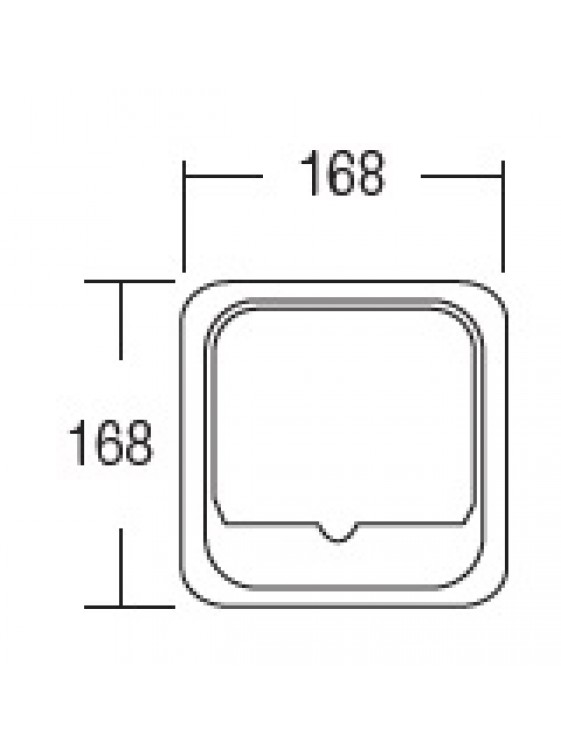 ZELLA Semi-recessed Soap Dish Size:168x168 (White) H-20 