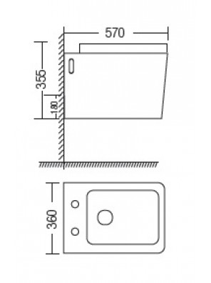 ZELLA Wall Hung Water Closet P Trap 180mm (White) C-204P ZELLA Wall Hung Water Closet P Trap 180mm (White) C-204P