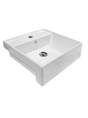 ZELLA SEMI RECESSED COUNTERTOP BASIN L-405A (WHITE)