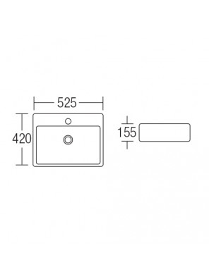 ZELLA COUNTERTOP BASIN L-450MW (MATT WHITE) ZELLA COUNTERTOP BASIN L-450MW (MATT WHITE)