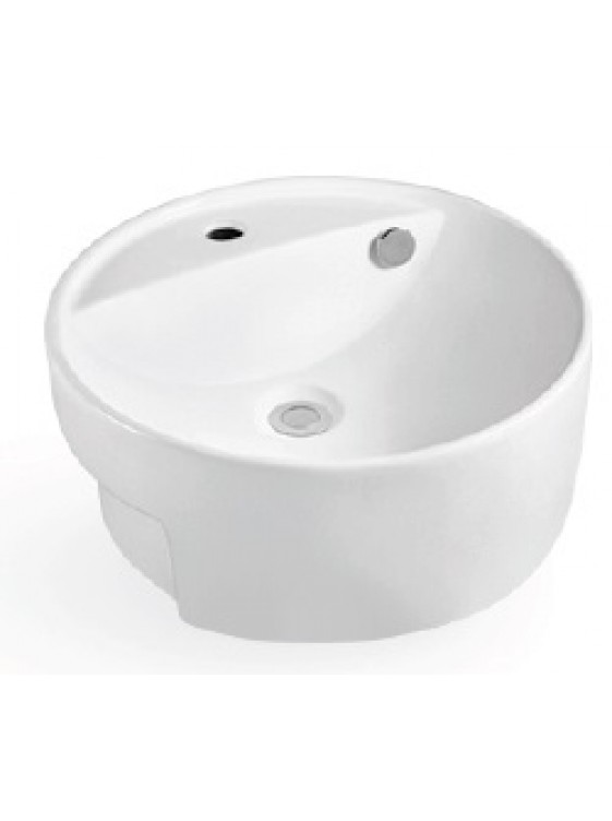 ZELLA Semi-recessed Countertop Basin (White) L-422 ZELLA Semi-recessed Countertop Basin (White) L-422