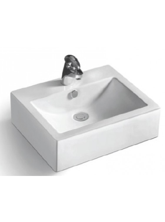ZELLA Table Top Basin Size:525x420x165mm (White) L-400 ZELLA Table Top Basin Size:525x420x165mm (White) L-400