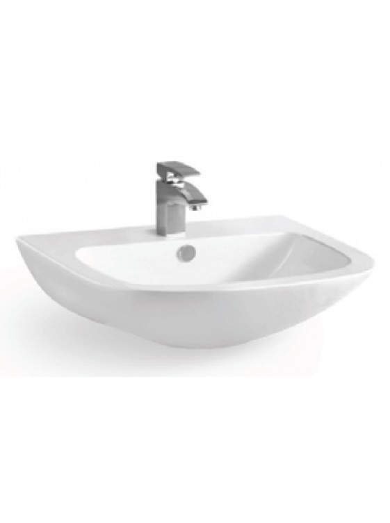 ZELLA Wall Hung Basin Size:440x335x170mm (White) L-202 ZELLA Wall Hung Basin Size:440x335x170mm (White) L-202
