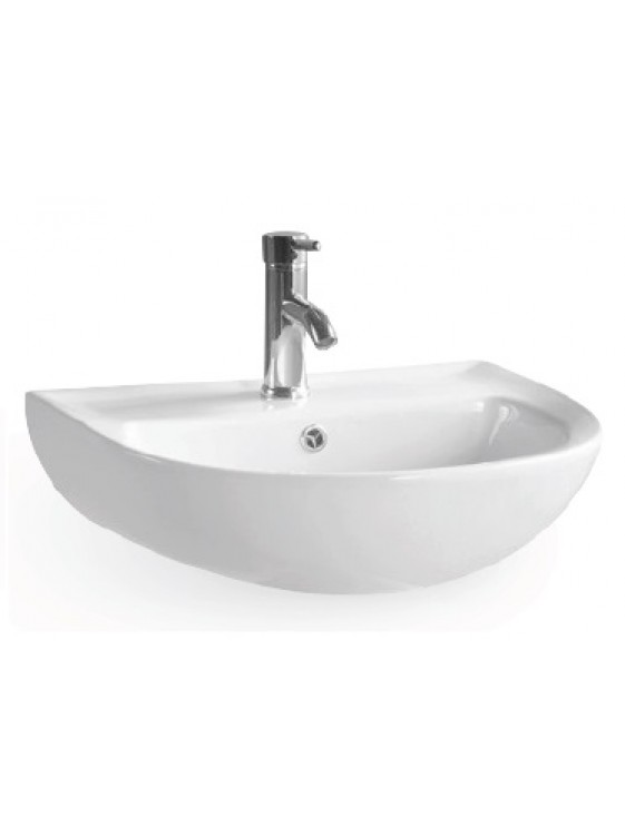 ZELLA Wall Hung Basin Size:560x440x205mm (White) L-201 ZELLA Wall Hung Basin Size:560x440x205mm (White) L-201