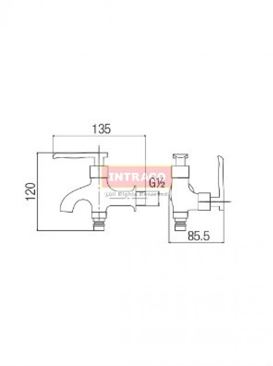 AIMER Brass Chrome Two Way Tap AMFC-1309