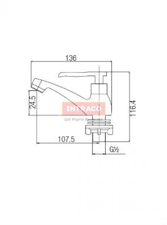 AIMER Brass Chrome Basin Pillar Tap AMFC-1304
